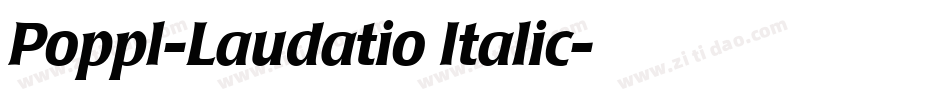 Poppl-Laudatio Italic字体转换